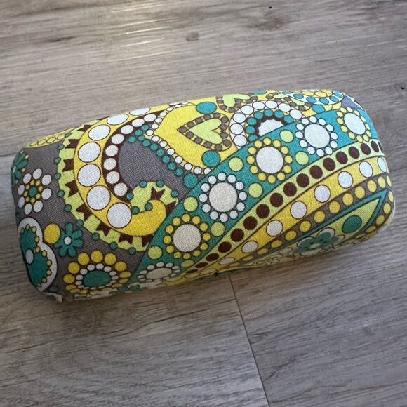 Vera Bradley Lemon Parfait Pattern Hard Rectangular Eye Glasses Case Clam Shell - Picture 1 of 10